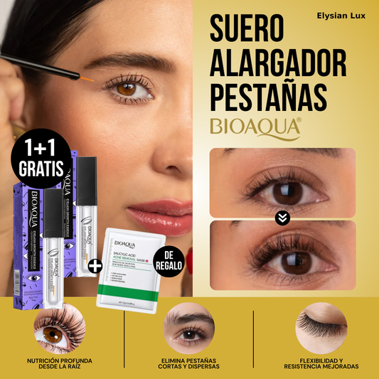 SUERO ALARGADOR de PESTAÑAS (1+1 GRATIS) + MASCARILLA de ÁCIDO SALICÍLICO BIOAQUA®